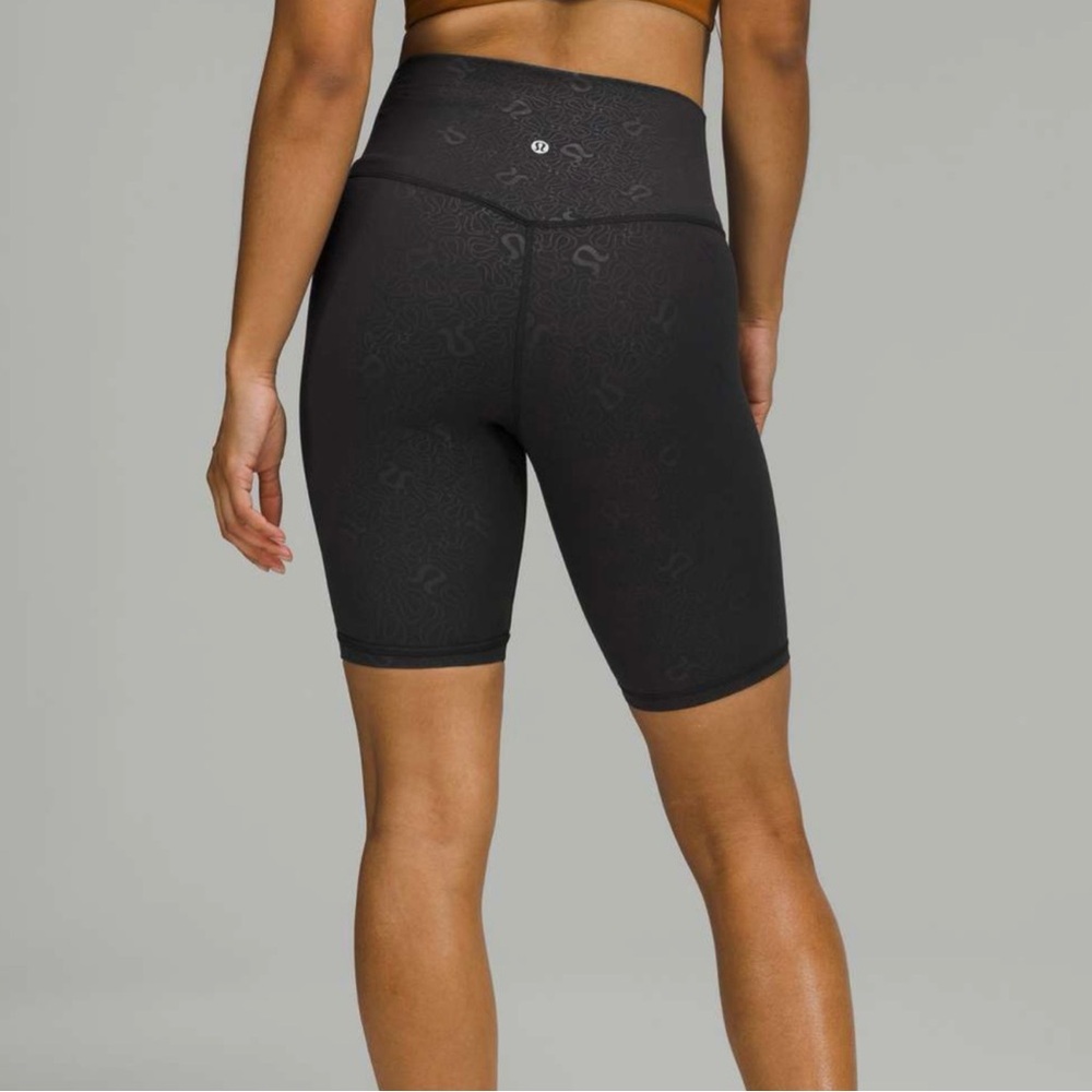 Lululemon Athletica Align High Rise Short 8" Yogo Embossed Black